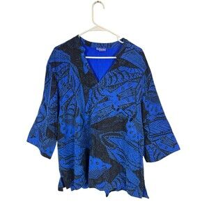 Tianello Blue Tencel DIVA Blouse Size‎ XL